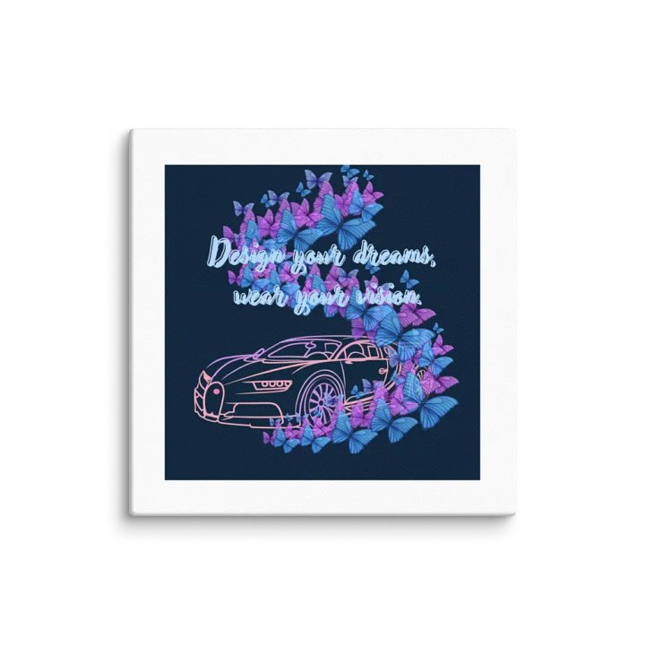 Neon Car with Blue and Purple Butterflies product image (2)