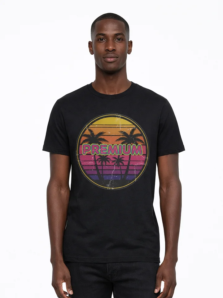 Premium Retro Sunset T-Shirt for men | Vintage Palm Tree Aesthetic Tee product image (1)