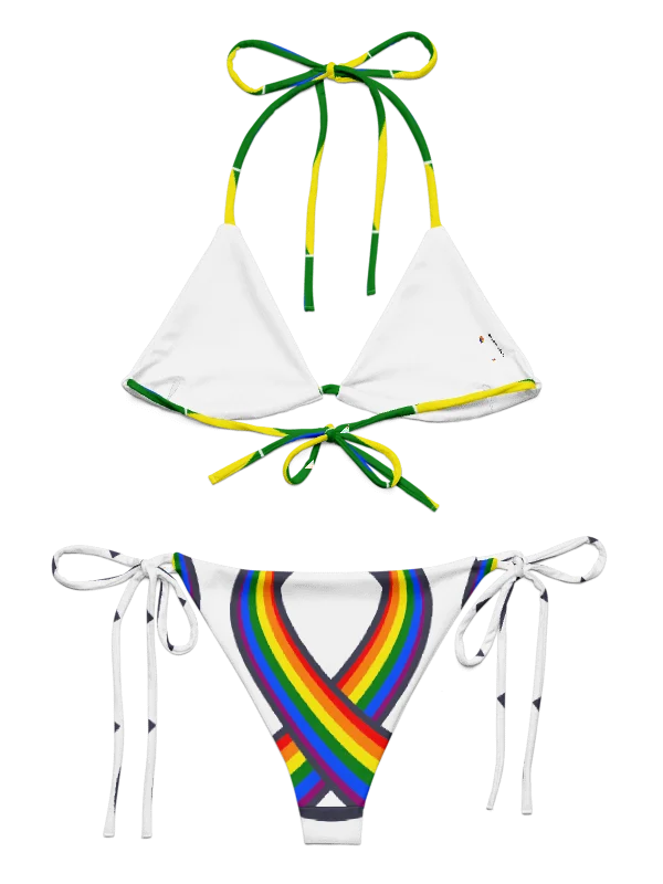 Rainbow Wave Stripe String Bikini product image (10)