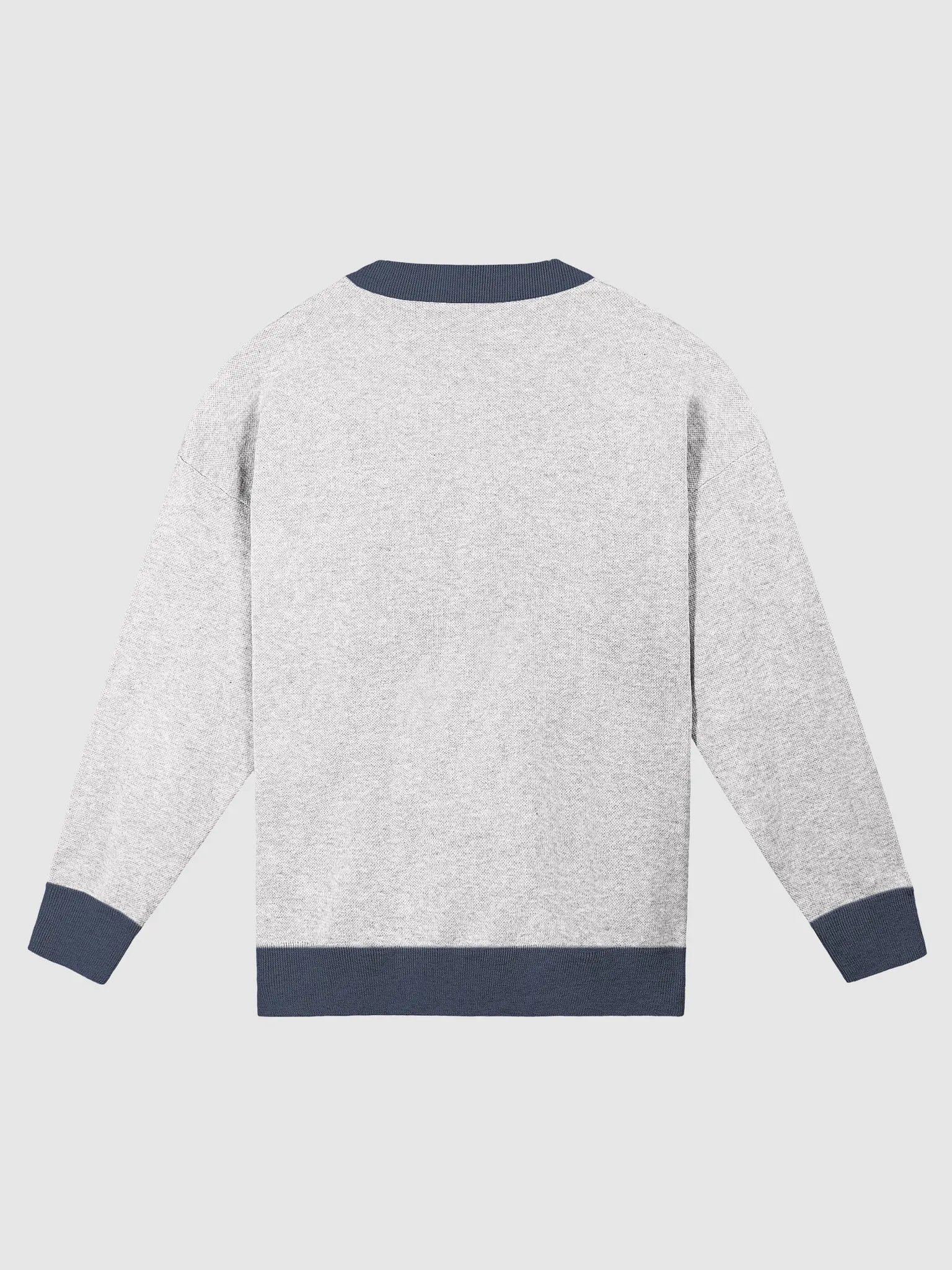 Seahorse Dreams Knit Sweater | BOURNE to Cape Cod™ Coastal Cozy | Unisex Relaxed Fit Crewneck | Colors: Bleach & Navy product image (4)