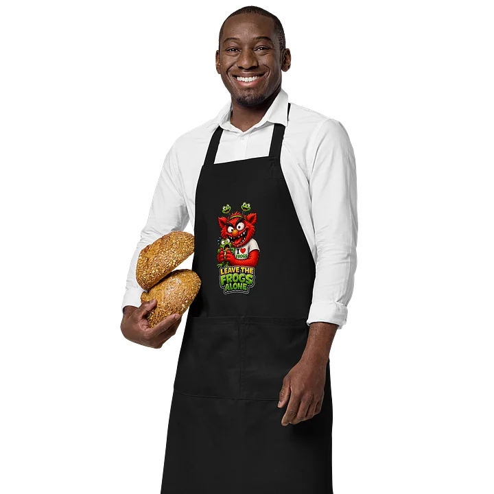 "Leave The Frogs Alone" Organic Cotton Apron product image (2)