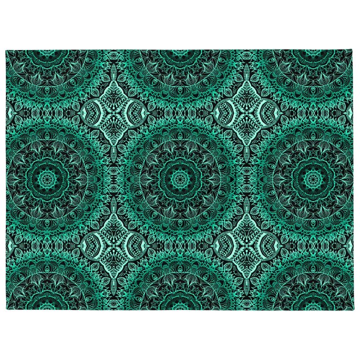 Teal Symmetry Throw Blanket product image (1)