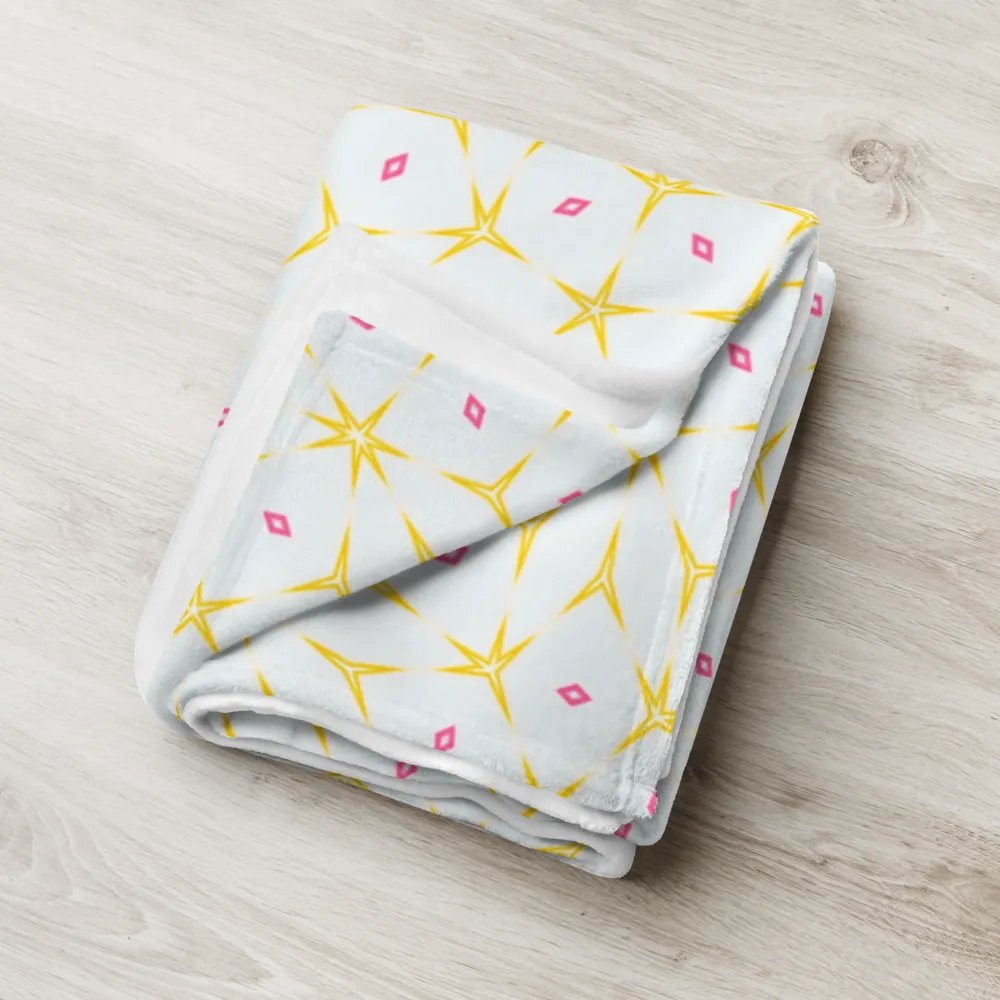 Yellow & Pink Octagonal Diamond Throw Blanket product image (7)