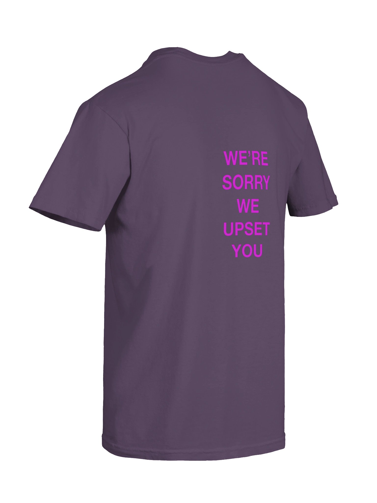 We’re Sorry We Upset You Group Apology T-Shirt — Purple product image (12)