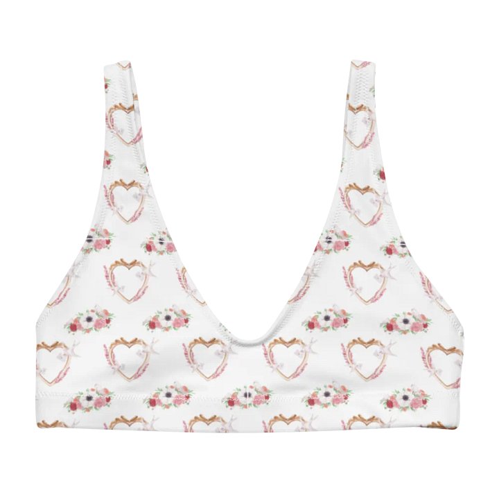Watercolour Floral Pattern Padded Bikini Top - V4 product image (1)