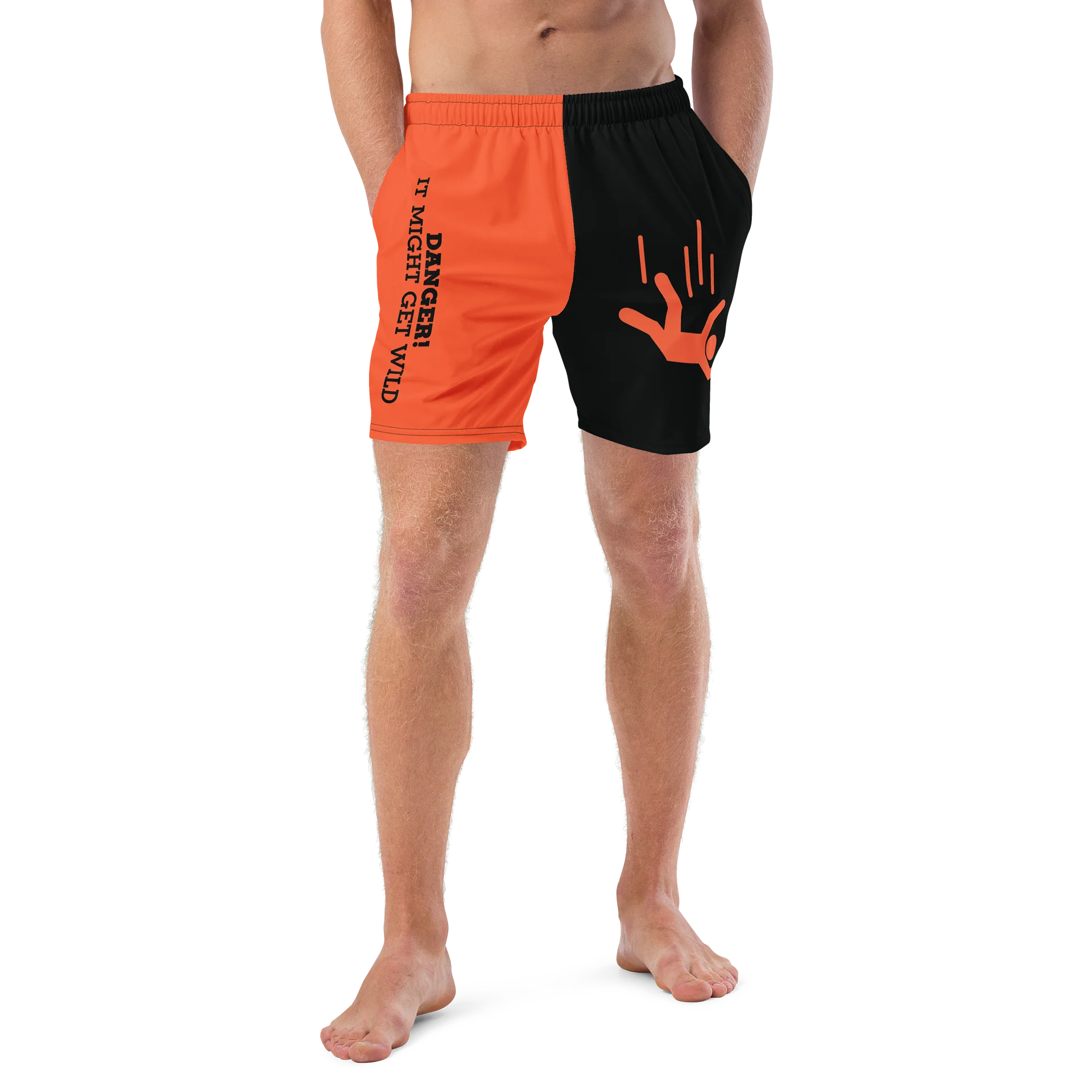 DANGER! - Black/Orange Swim Trunks product image (4)