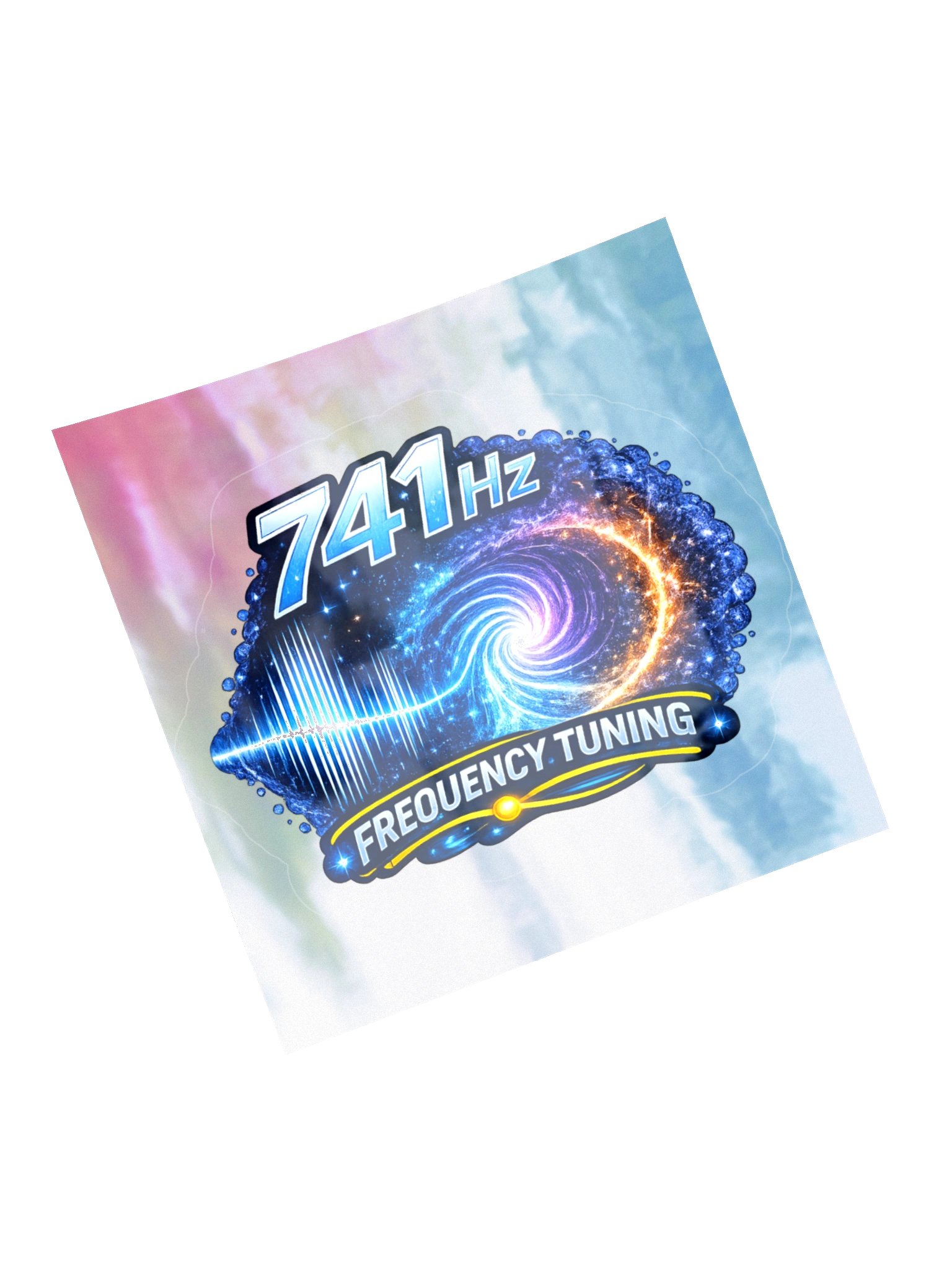 741 Hz Frequency Sticker on Holographic backing product image (13)