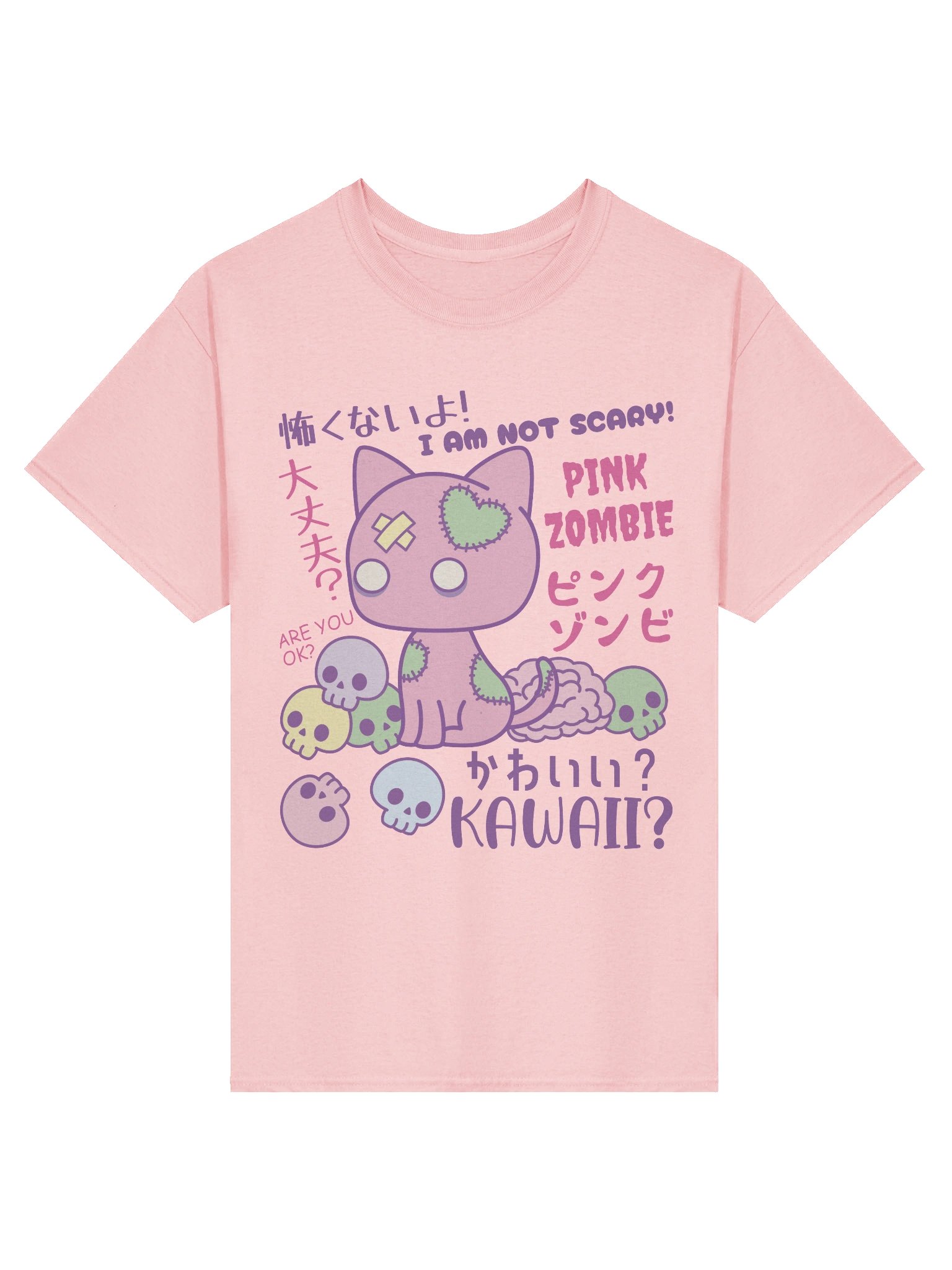Pink Zombie Kitty - Unisex Adult Heavyweight T-shirt product image (8)