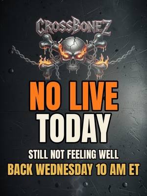 No live today Boneyard 💀 I am still not feeling well and I need another day to rest We are back live Wednesday October 21 at 10 AM ET on TikTok Thank you for understanding and for always showing up for me #Fortnite #Fortnitemares #CrossBonez