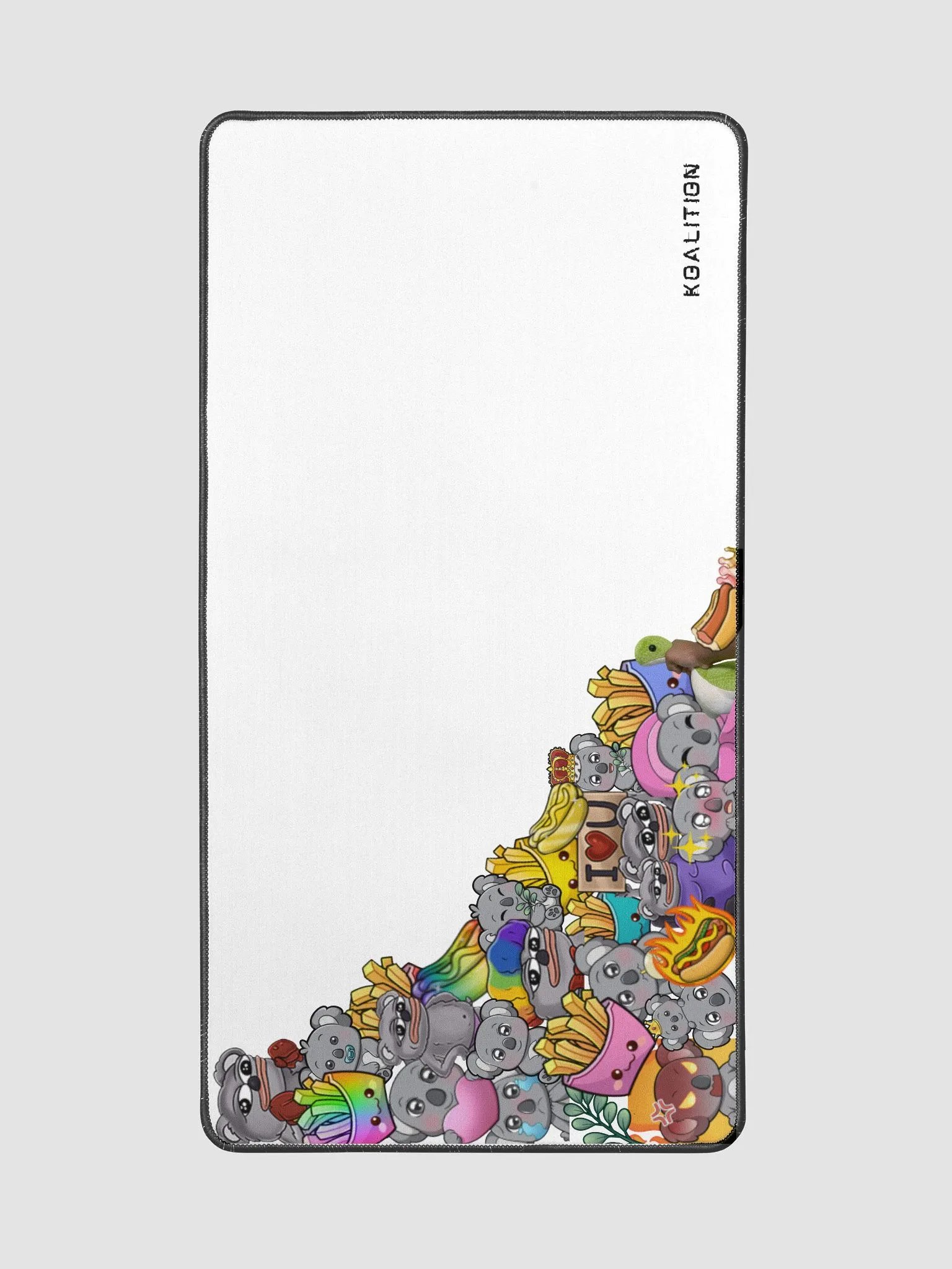 White Emote Desk Mat product image (2)