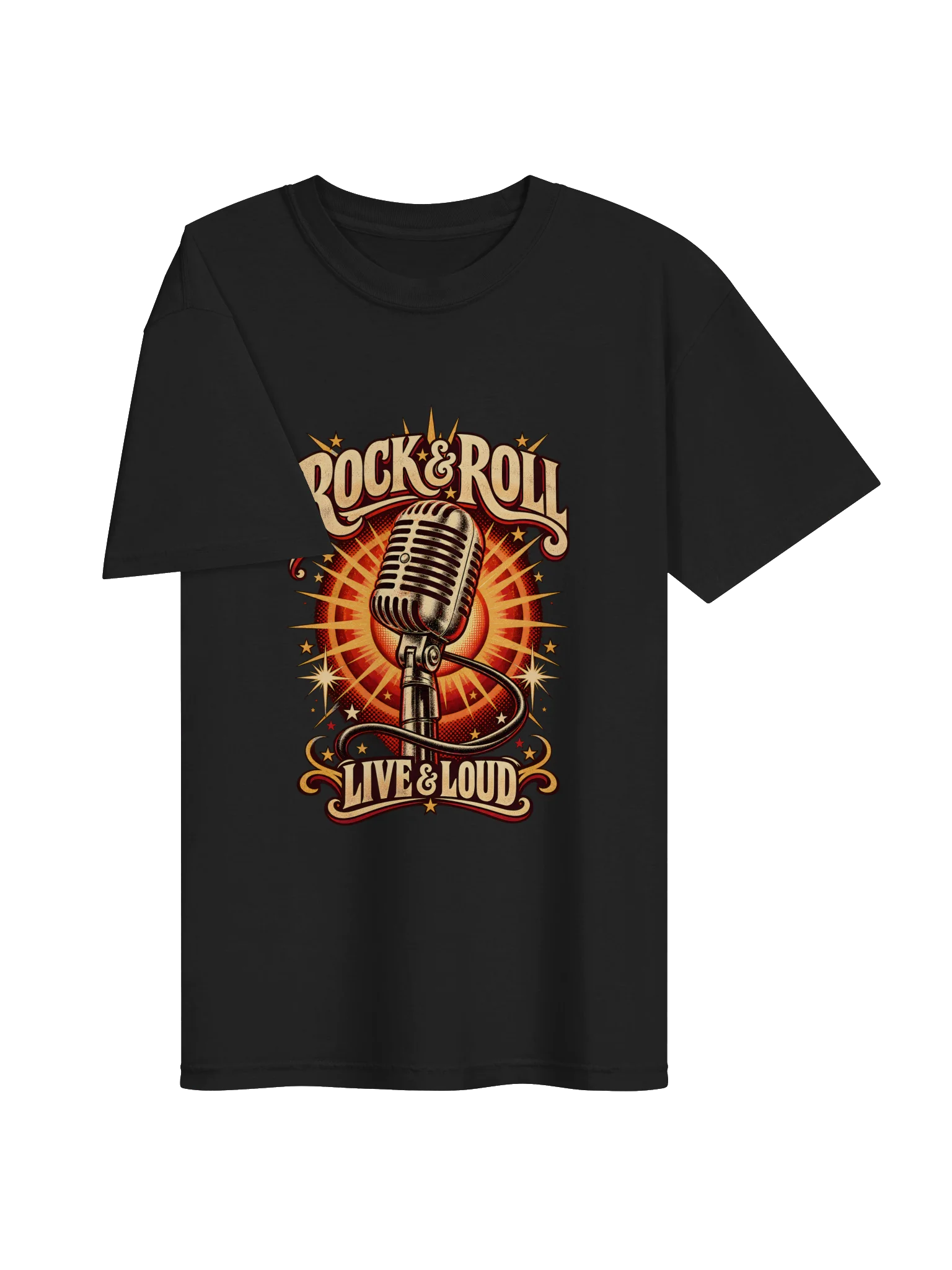 Rock & Roll Live & Loud Retro Tee product image (3)