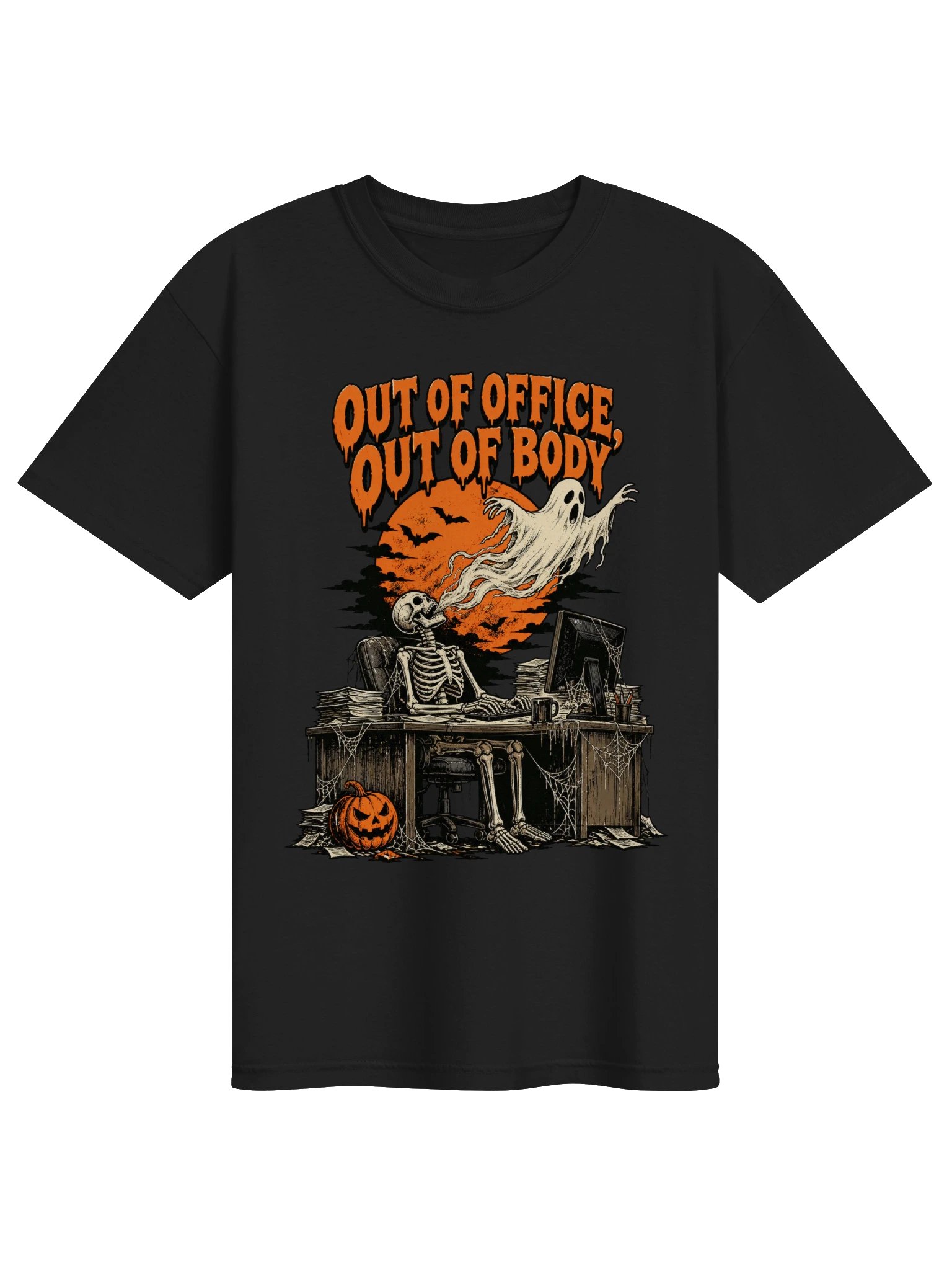 Out of Office Out of Body — Funny Halloween Office T-Shirt product image (1)