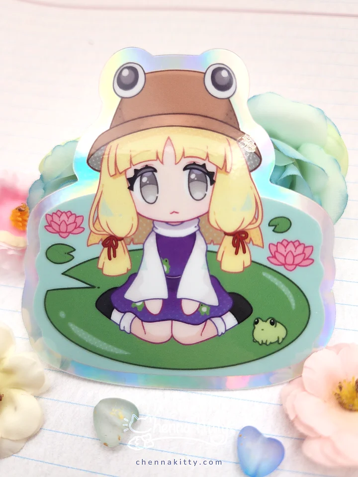 Suwako Holo Border Sticker product image (1)