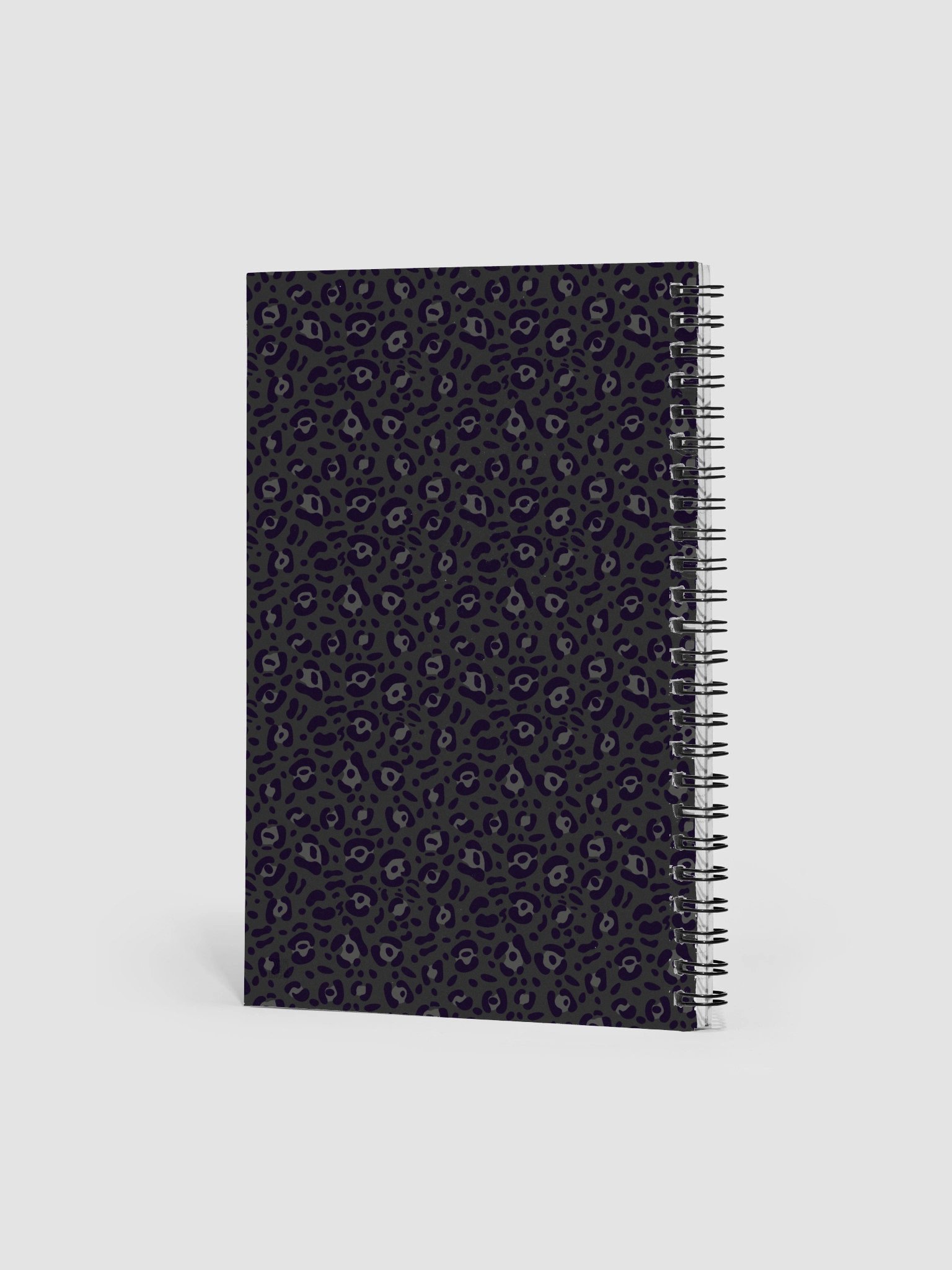 Durable Spiral Notebook in Black Leopard Pattern product image (2)