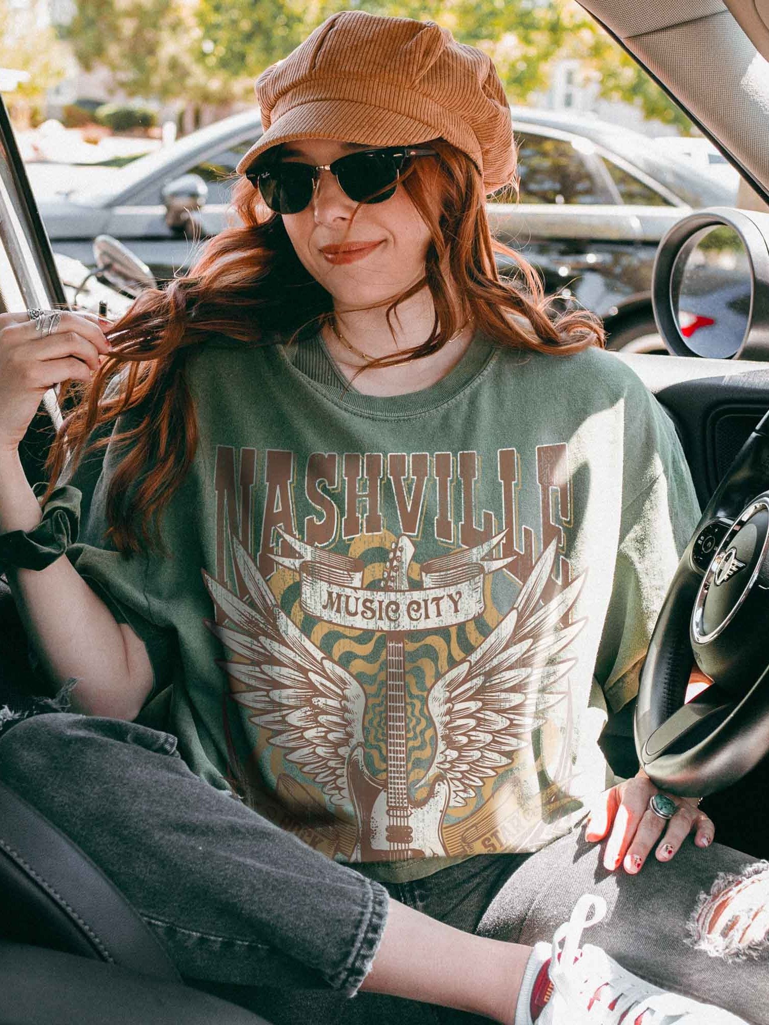 Nashville Music City Shirt – Tennessee Travel Souvenir Vintage Rock Guitar Tee product image (2)