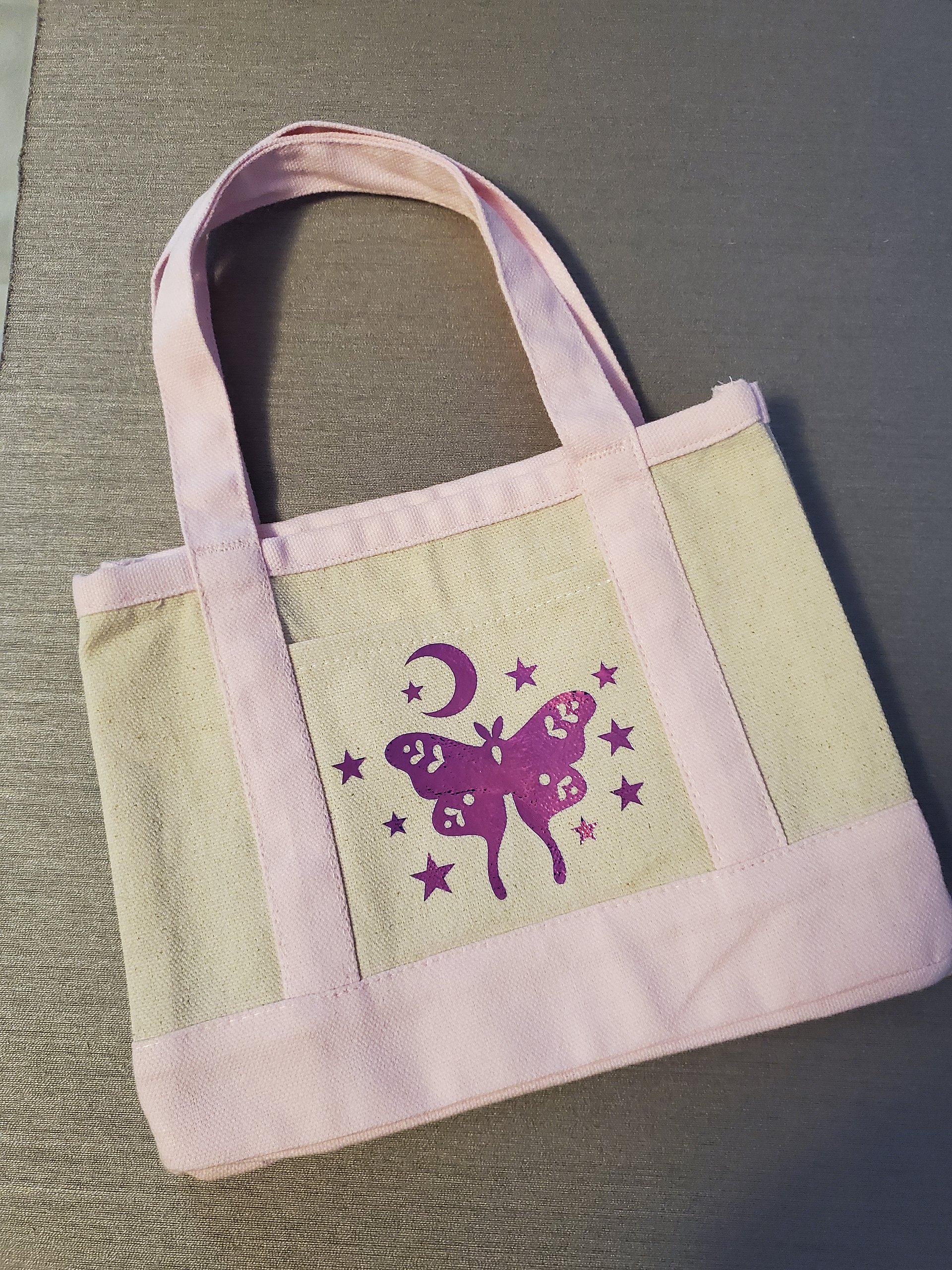 Moon Moth Mini Canvas Tote Bag product image (1)
