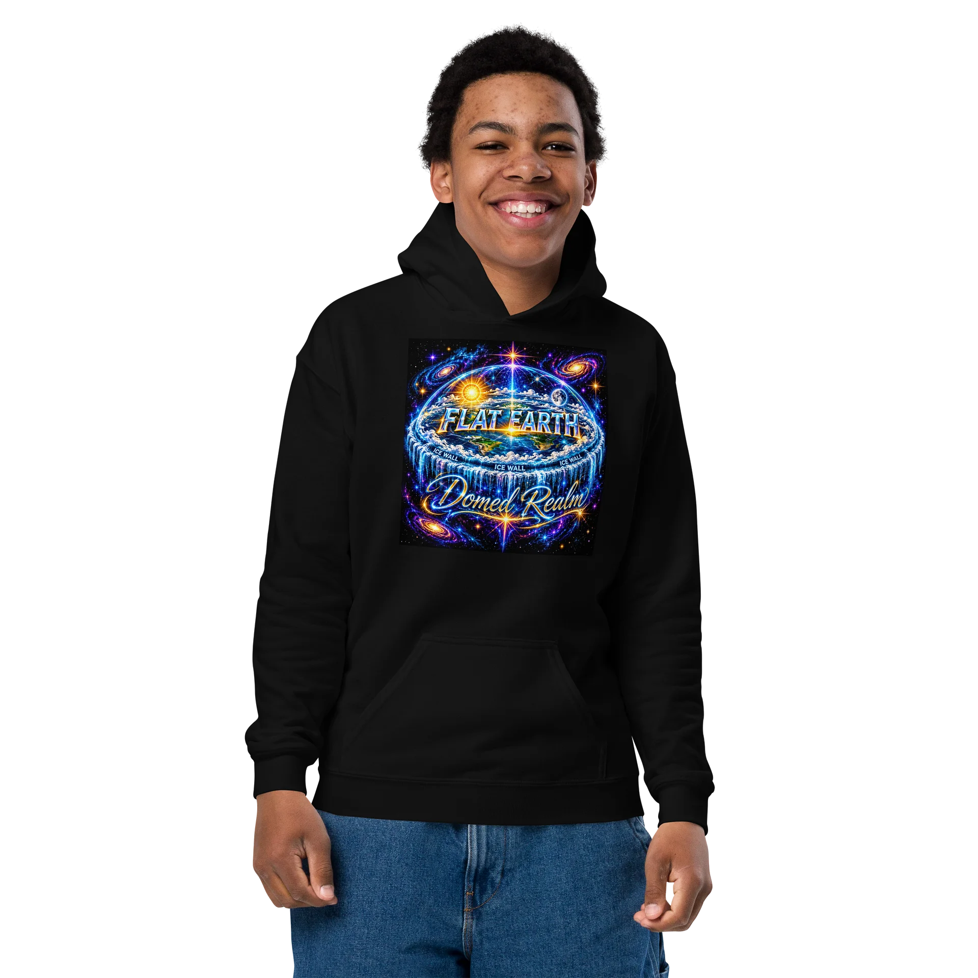 Domed Realm -Flat Earth -Youth Hoodie product image (2)