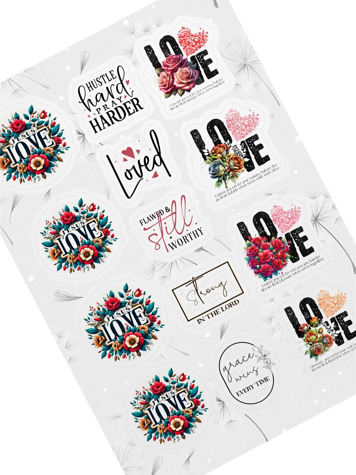 Divine Love and Motivation Sticker Sheet product image (1)