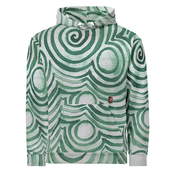 "Green Swirl" Pullover Hoodie product image (1)