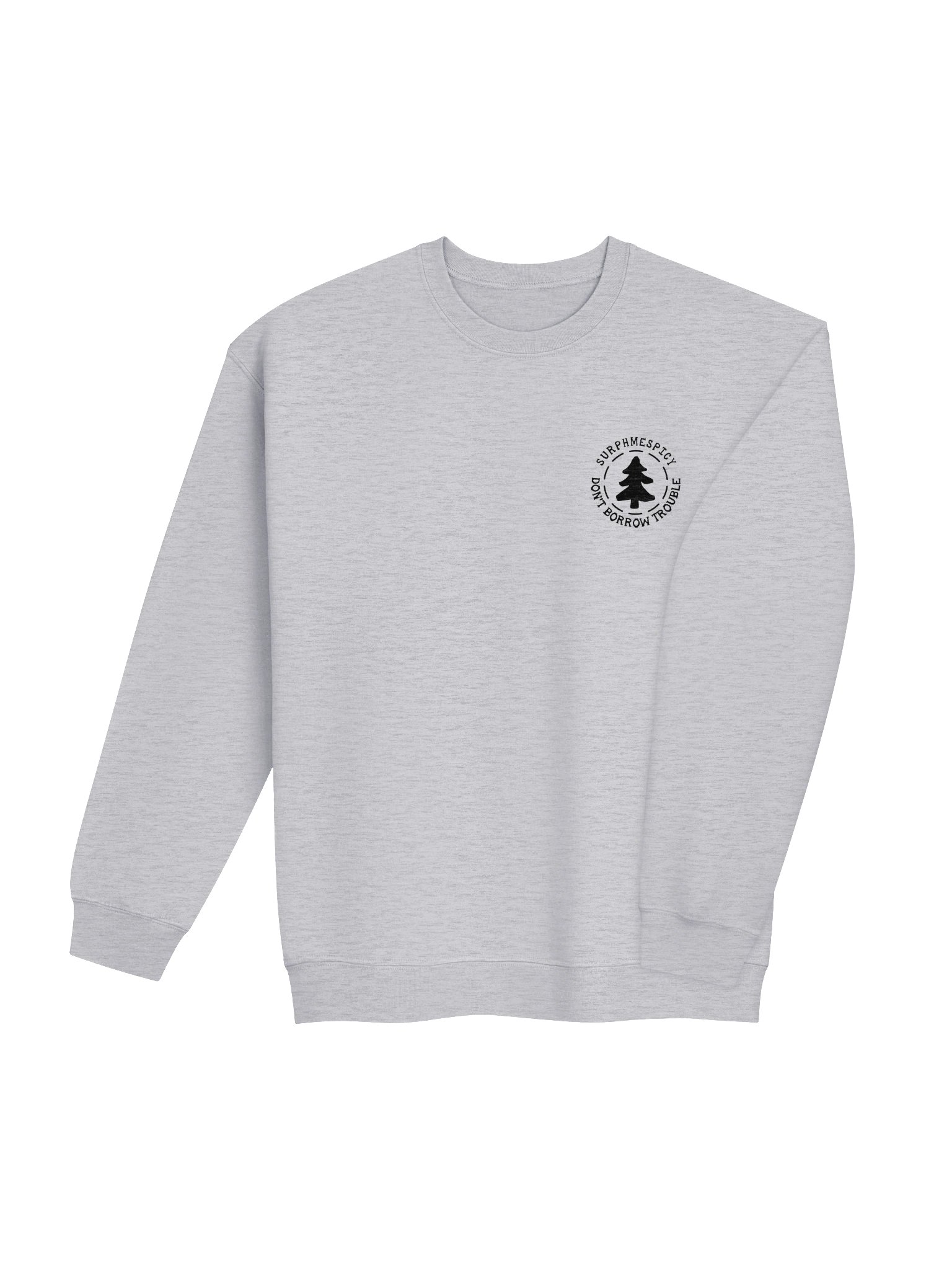 Don't Borrow Trouble Black Graphic Sweatshirt product image (36)