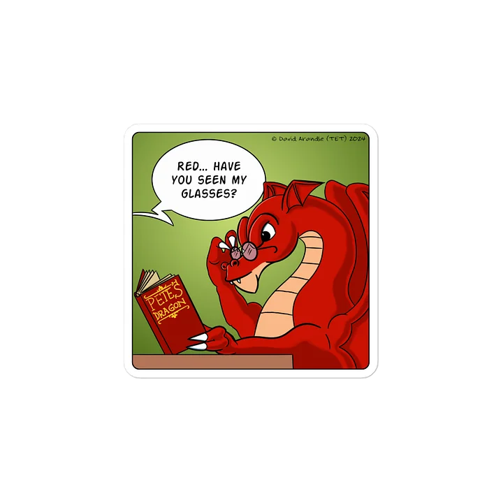 Whimsical Resident Dragon TET's Glasses Die-Cut Stickers product image (2)