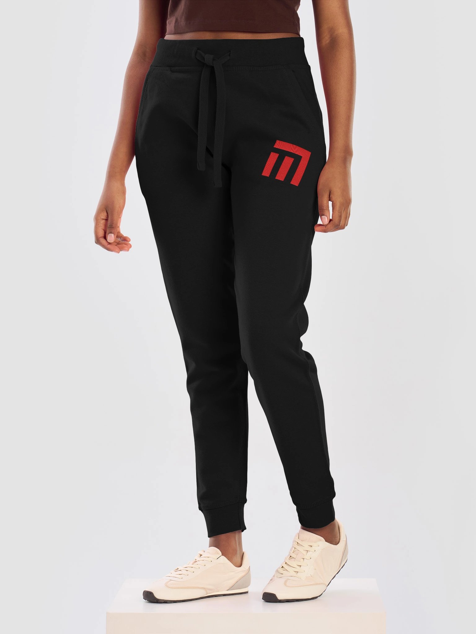 Red M Logo Emblem Fleece Joggers UNISEX product image (6)