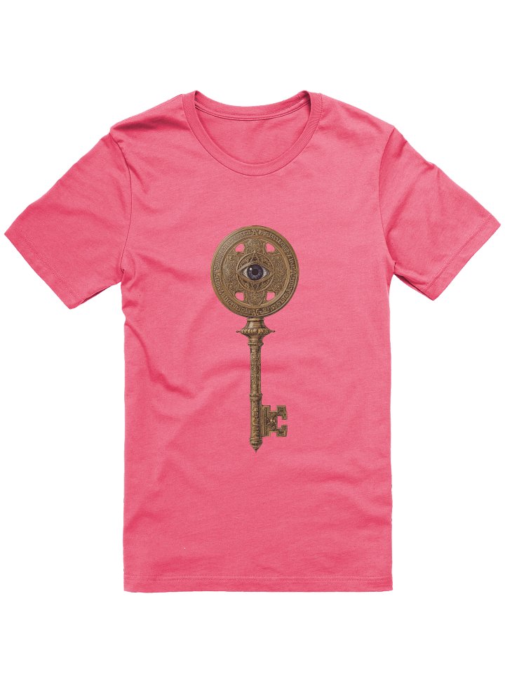 The Gatekeeper’s Key Classic T-Shirt – Front & Back Print | Charity Pink | Bella+Canvas 3001 product image (1)