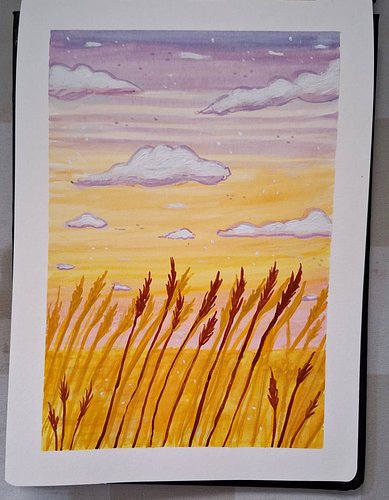 Landscape and flower painting

#landscape #goauche #iris #flower #paint
