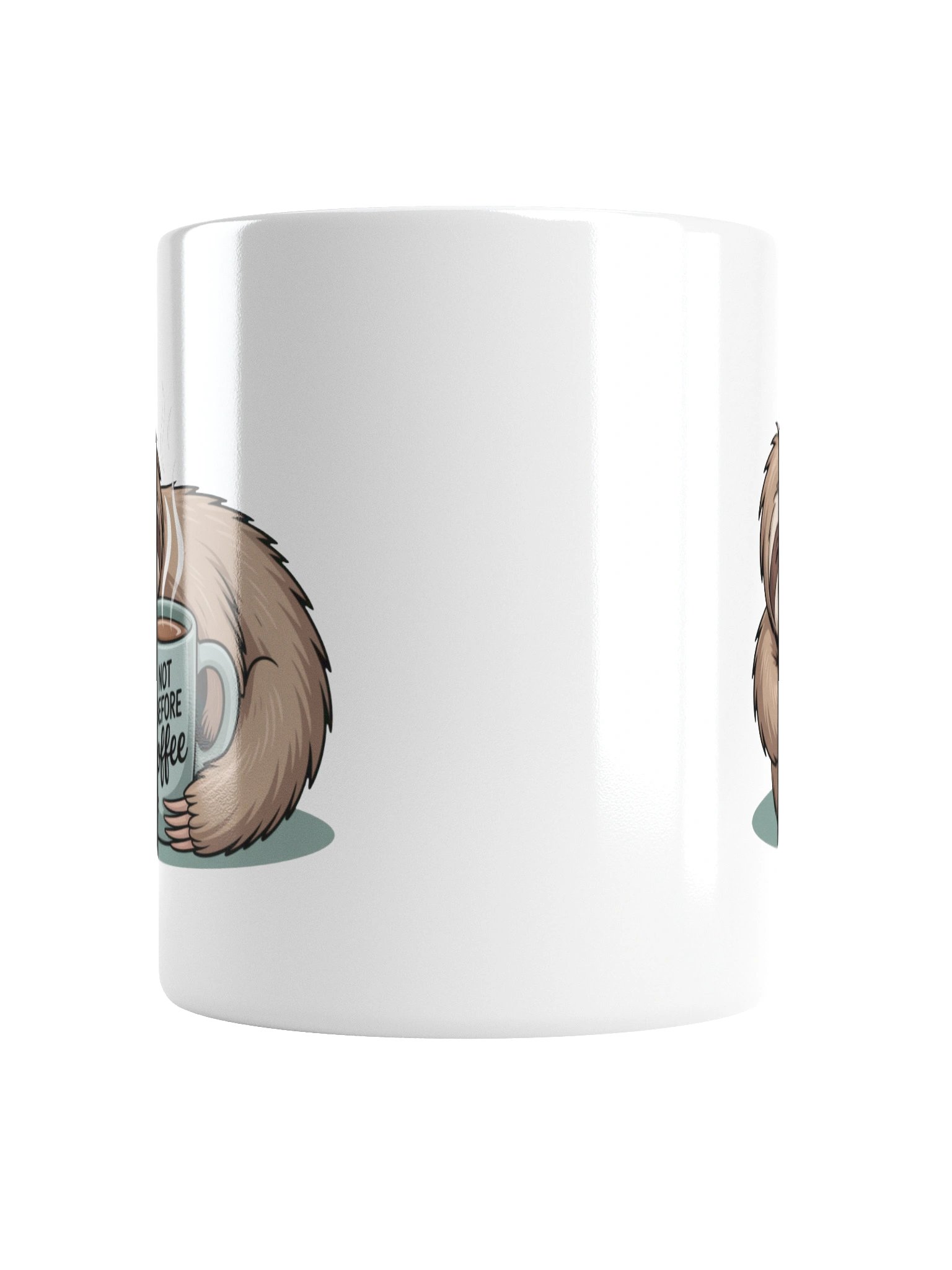 Not Before Coffee Funny Sloth Mug – Lazy Morning Humor product image (2)