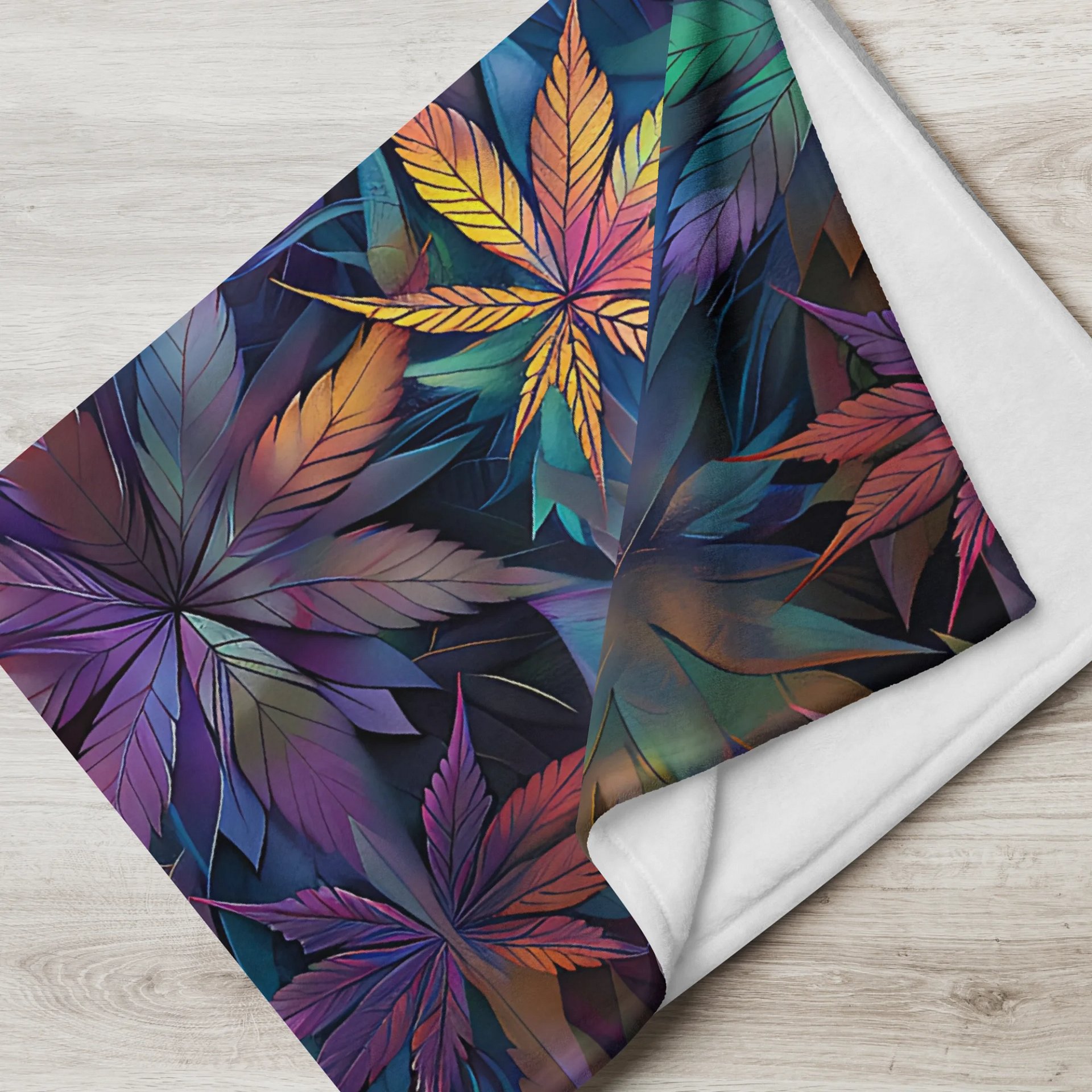 Cannabis - Lunar Leaf - Design | Silky Soft Throw Blanket product image (2)