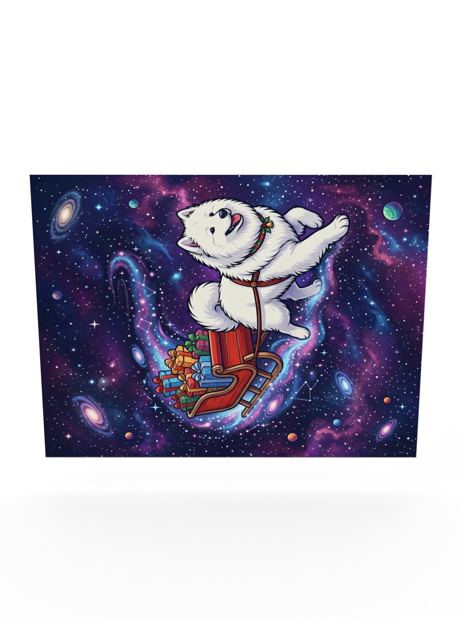 Space Sleigh Samoyed Poster product image (24)