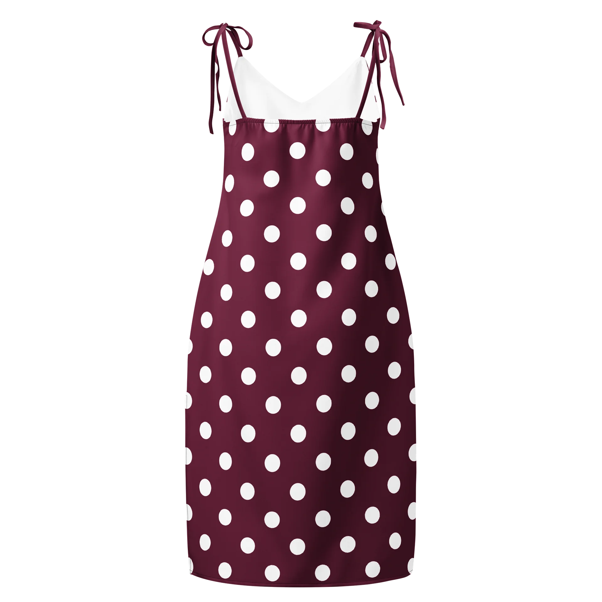 Maroon Polka Dot Slip Dress product image (2)