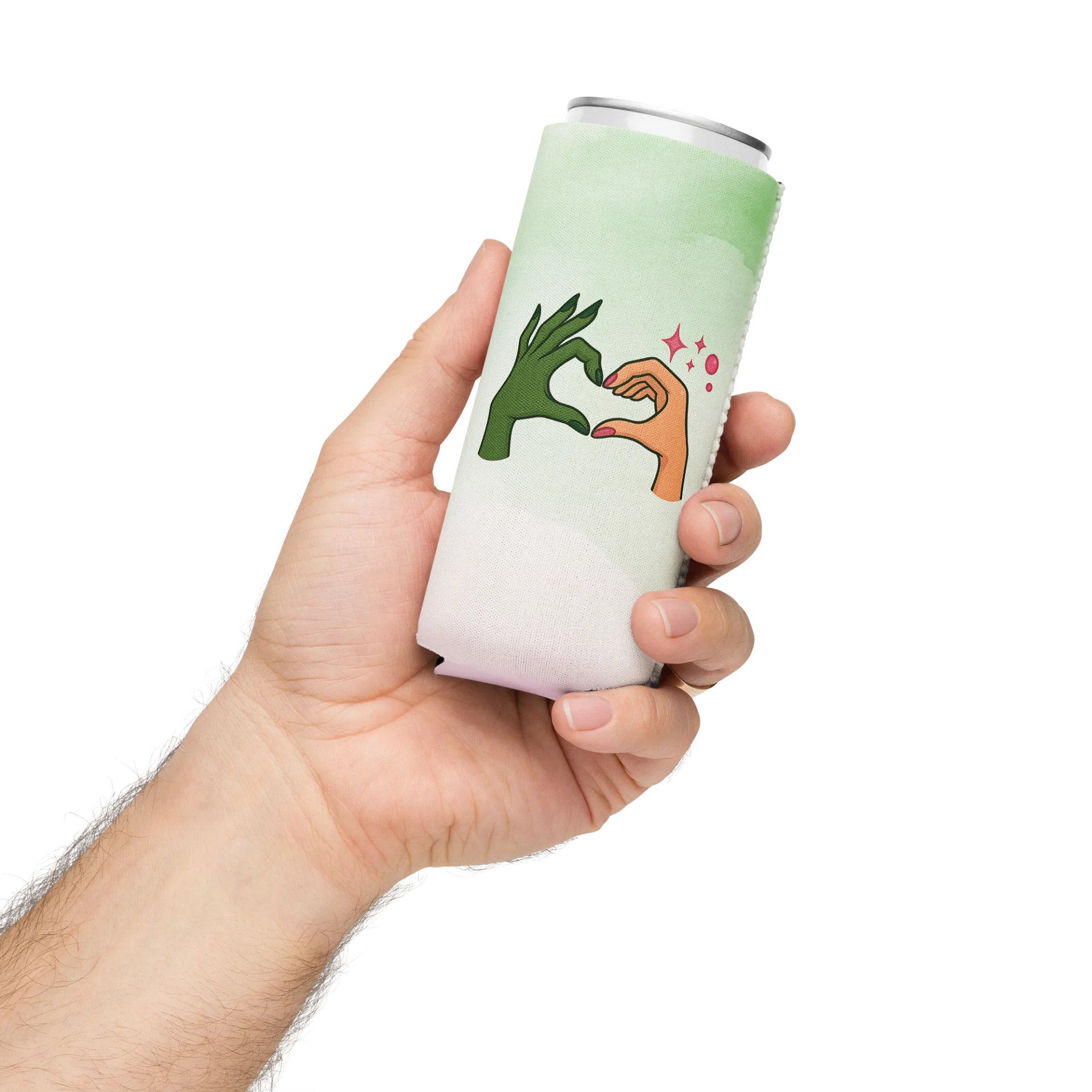 Wicked Can Cooler – Elphaba & Glinda Friendship Art – Theatre Lover Gift product image (1)