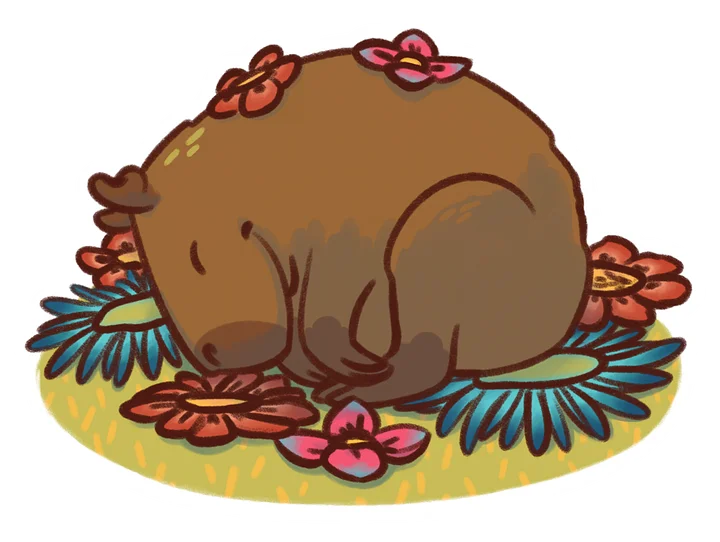 sticker : flower capy product image (1)