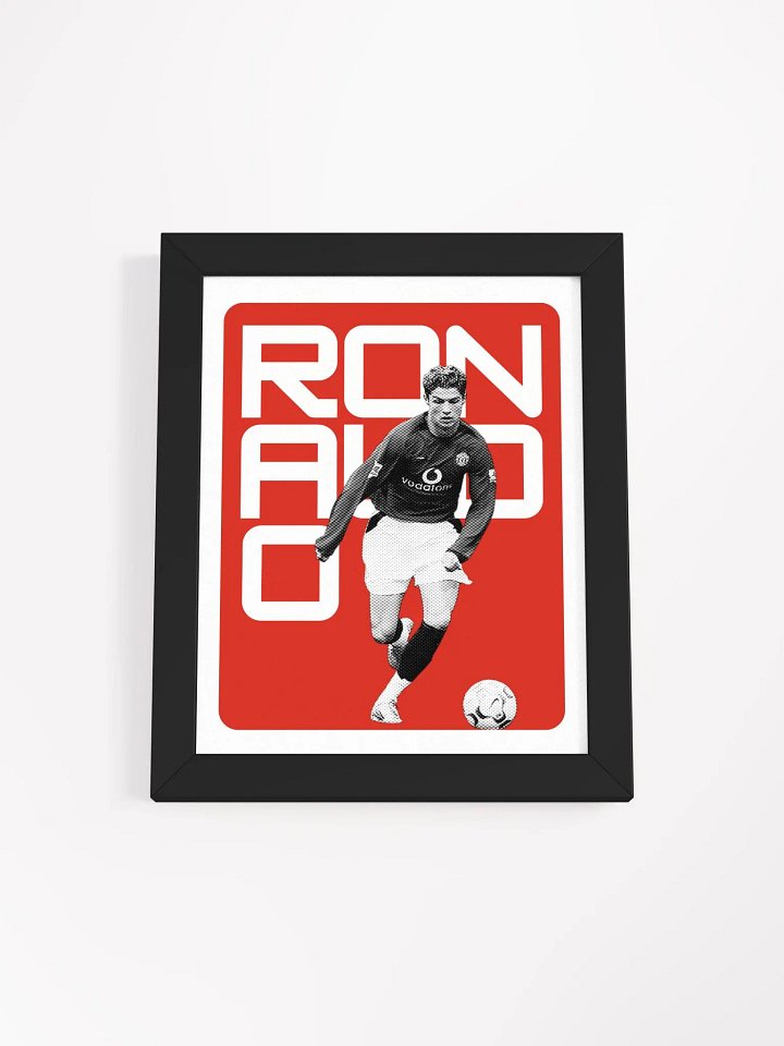 Cristiano Ronaldo BW Manchester United Name Art Framed Print product image (1)