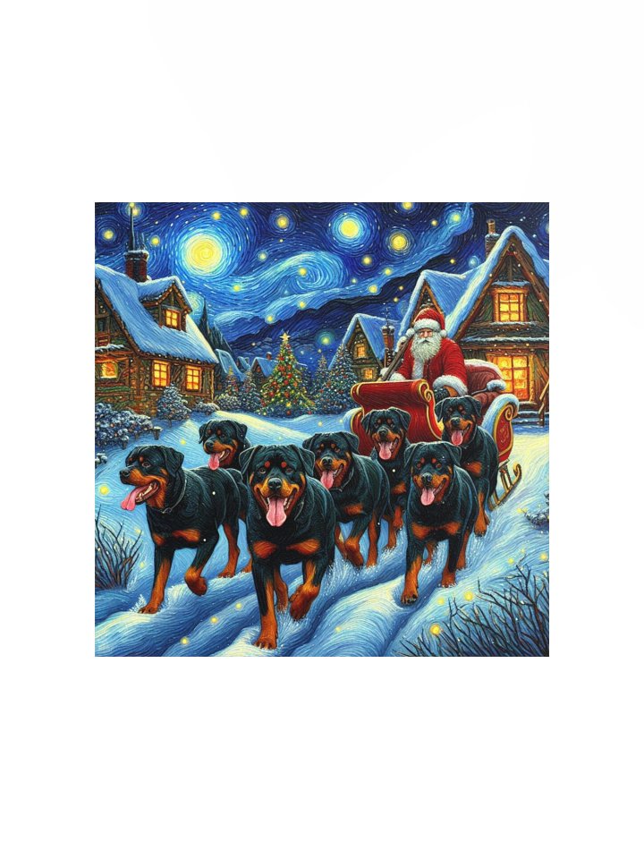 Rottweilers Starry Christmas Night Poster product image (1)