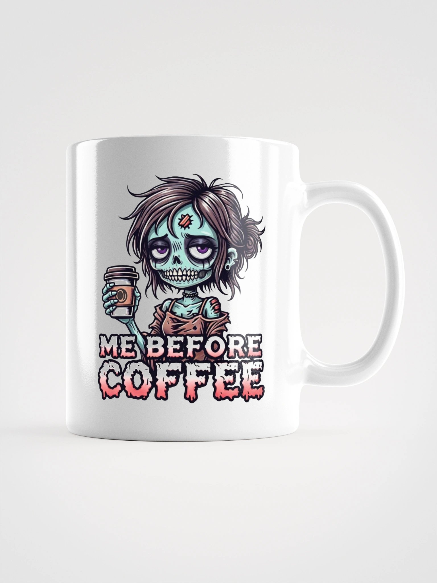 "Me Before Coffee" Zombie Chick Mug | Me Before Coffee Collection product image (4)
