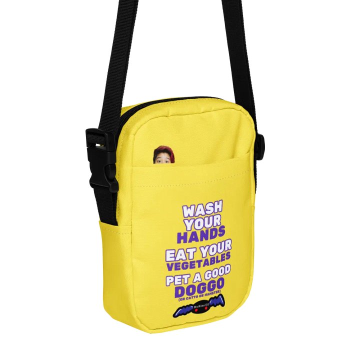 Wash Your Hands, Eat your Veggies, Pet a Doggo (Instinct Crossbody Bag) product image (1)