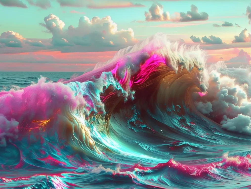 Neon Waves Wall Art product image (7)