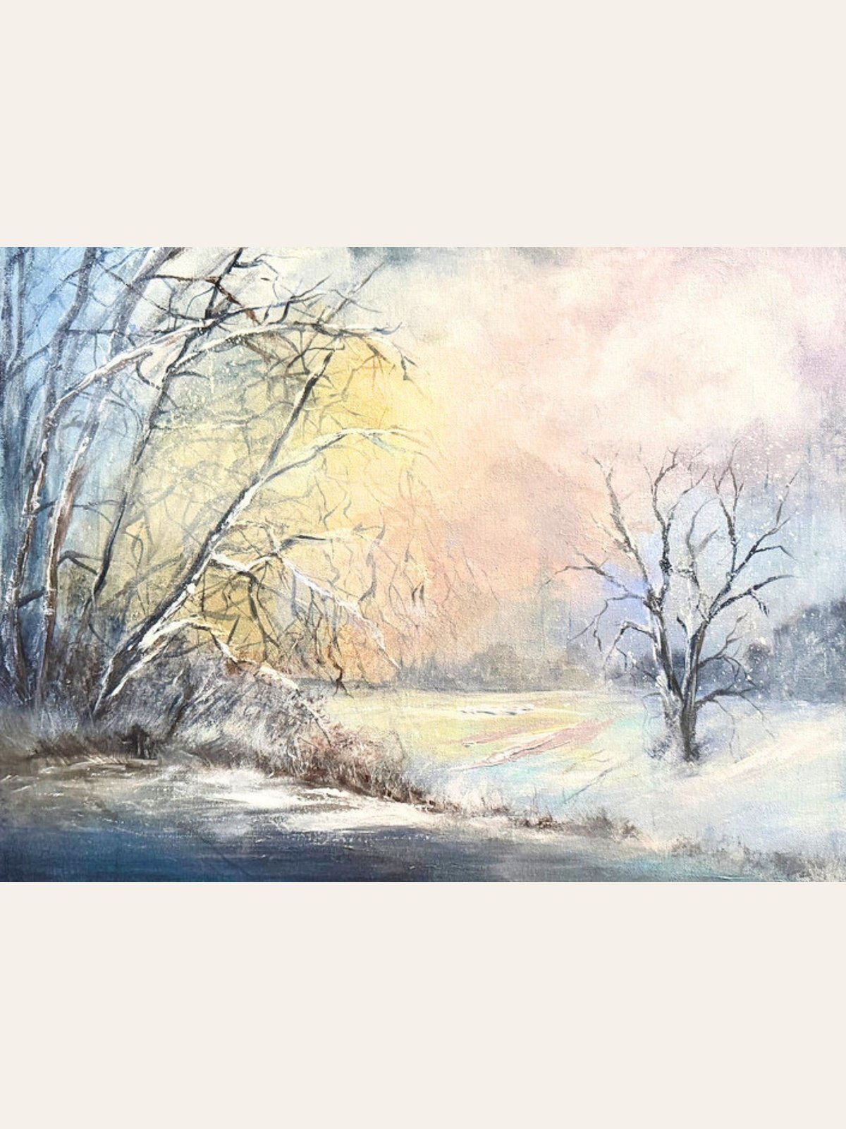 Between Snow and Silence – Original Acrylic Painting on Canvas product image (1)