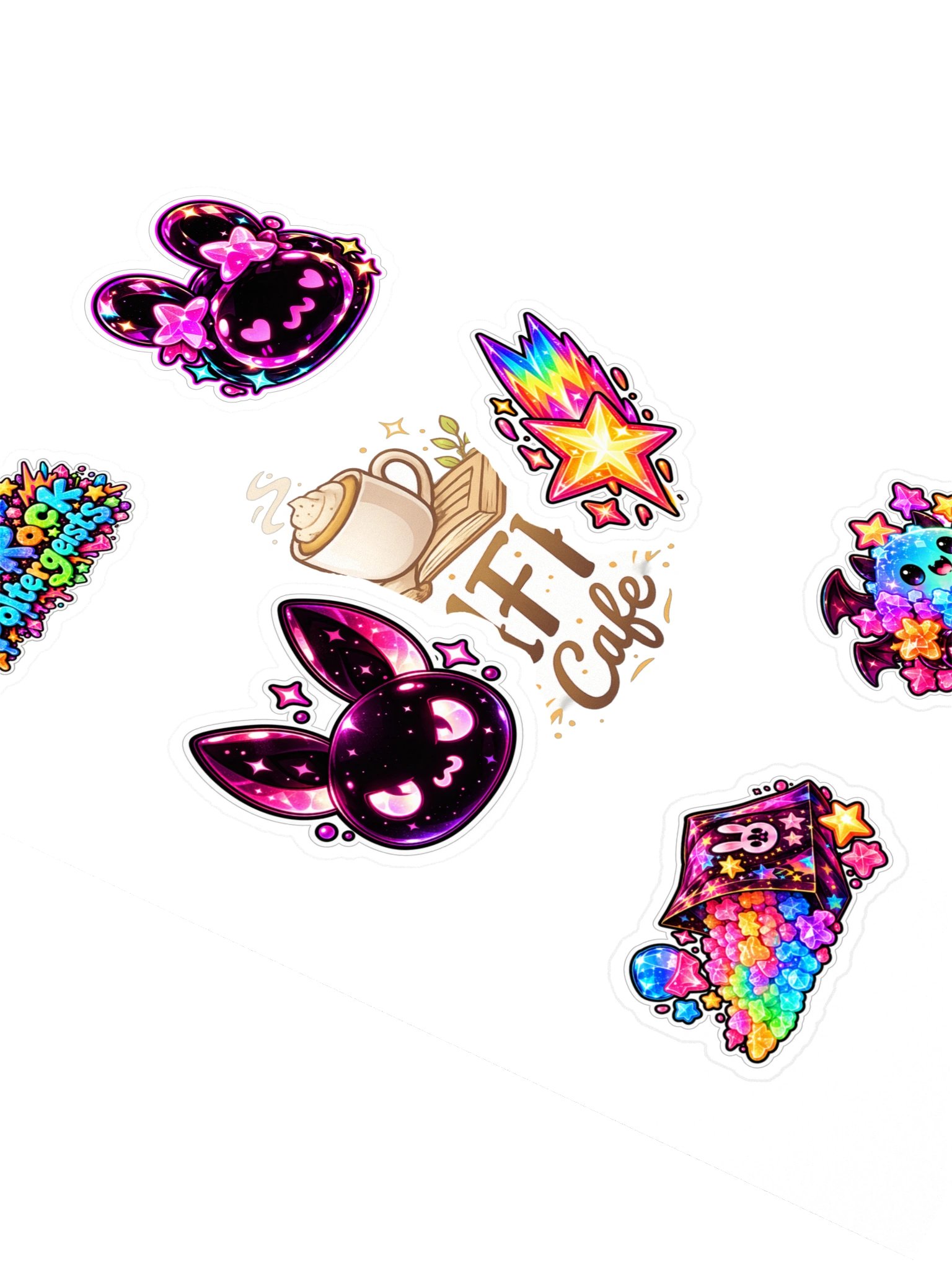 The AFK Cafe™ Pop Rock Poltergeists | 6-Piece Sticker Pack Vol. 2 product image (2)