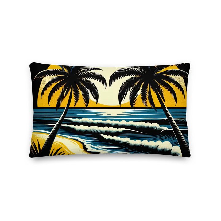 Linen Luxe All-Over Pillow |AI design beach product image (2)