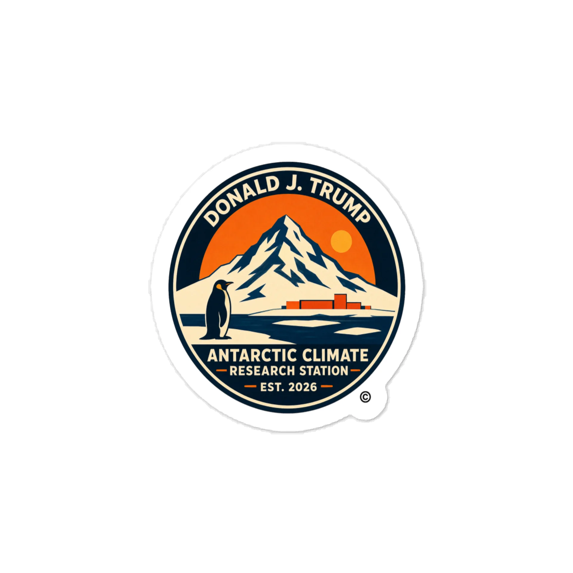 Kiss-Cut Vinyl Decals - Donald J. Trump Antarctic Climate Research Station™ product image (1)