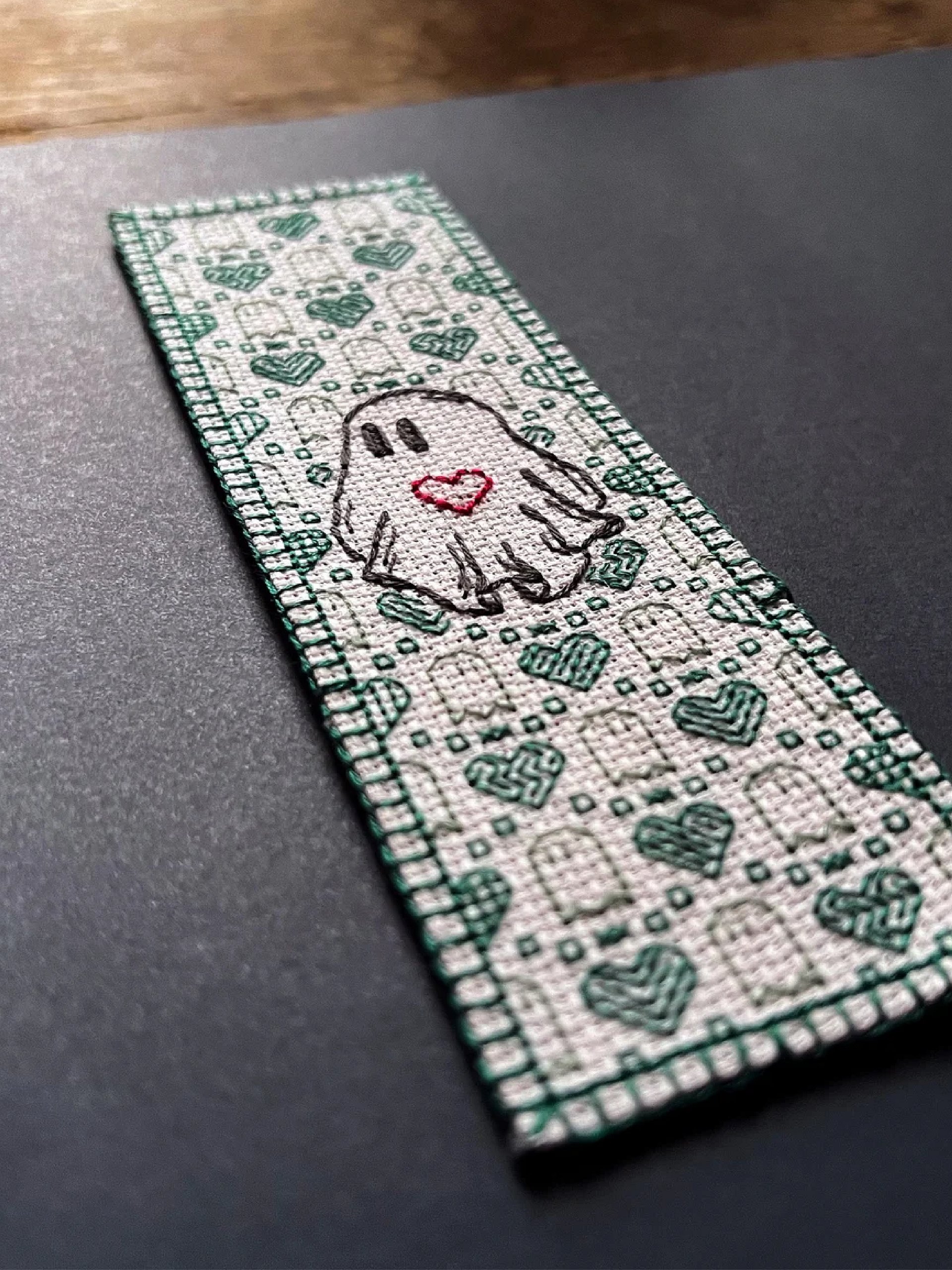 Heart and Soul Bookmark • Blackwork Cross Stitch Pattern • PDF Digital Download product image (6)