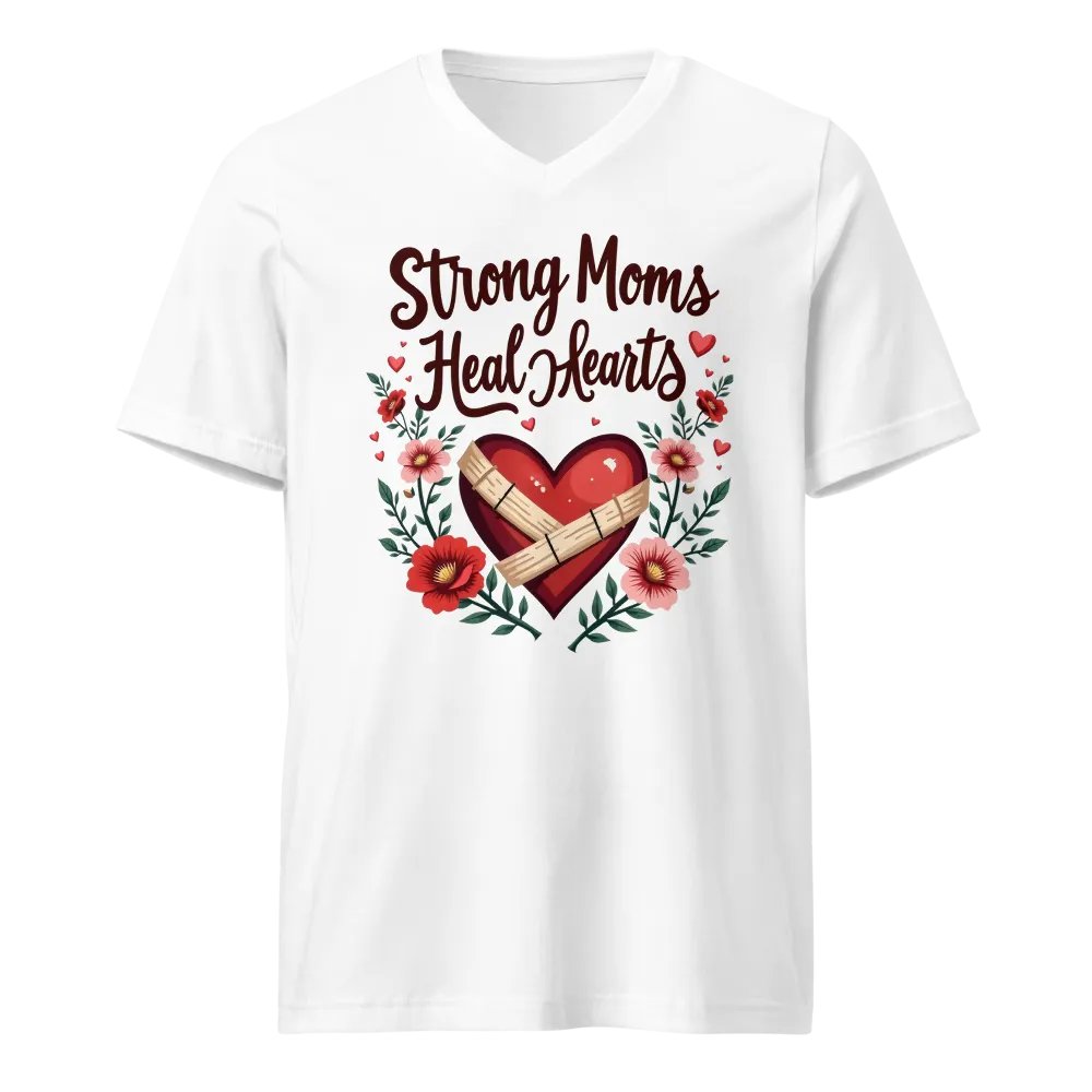 Strong moms, Healing Hearts V-Neck Tee product image (1)