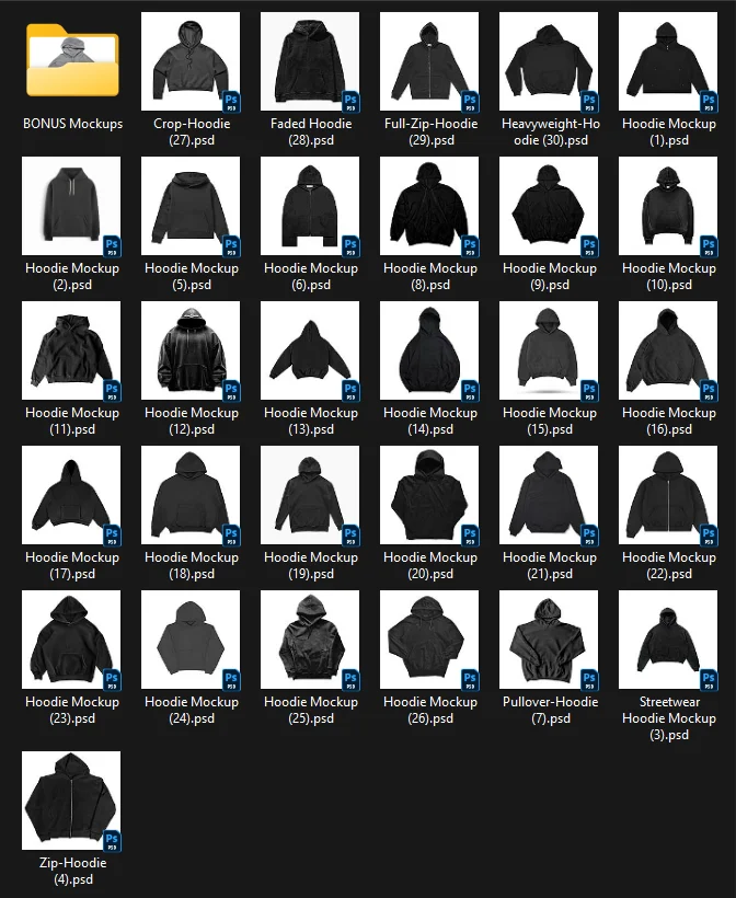 Hoodie PSD Mockups Mega Bundle product image (2)