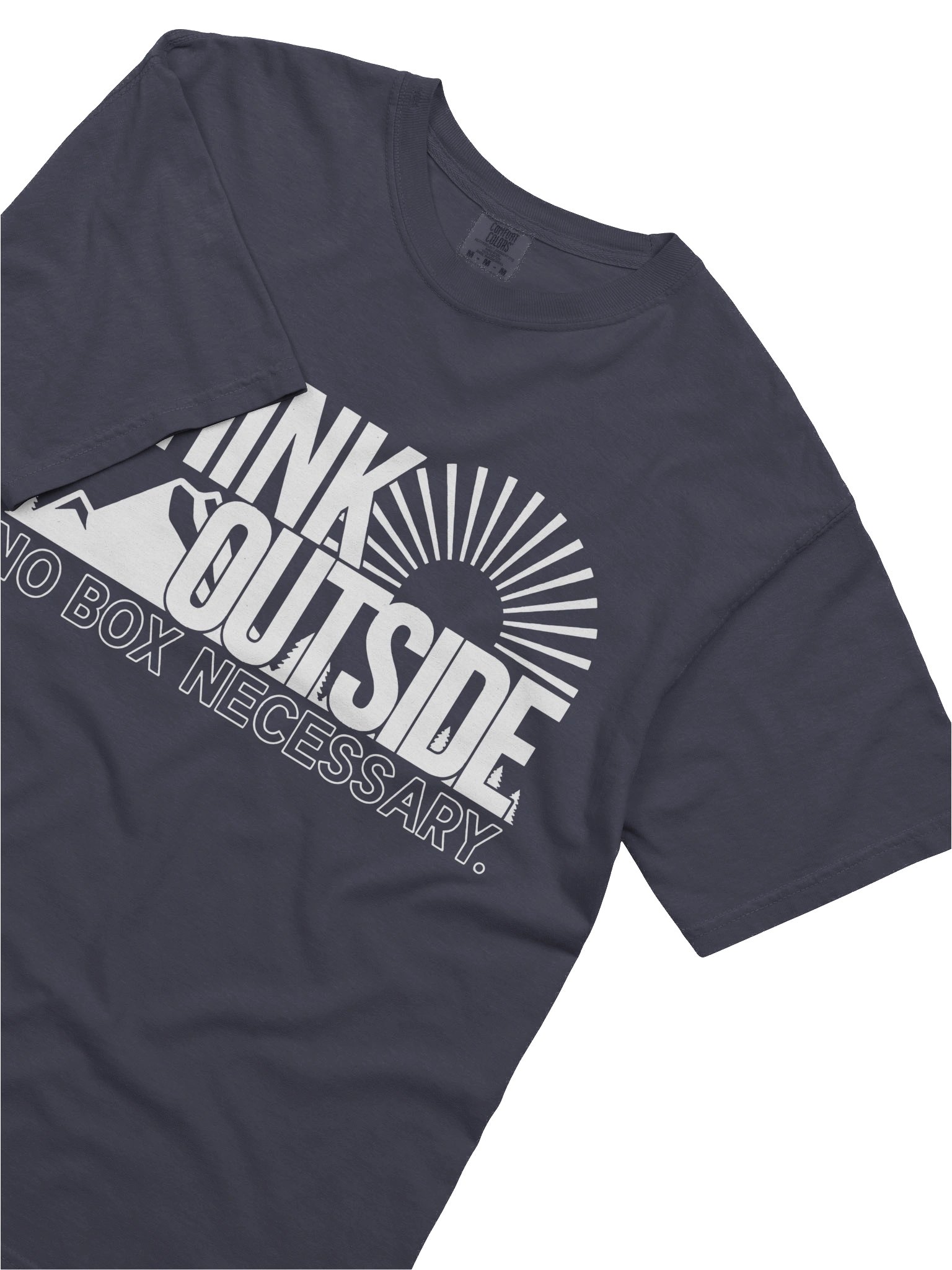 Think Outside No Box Necessary T-Shirt – Nature Mountain & Hiker Graphic Apparel product image (9)