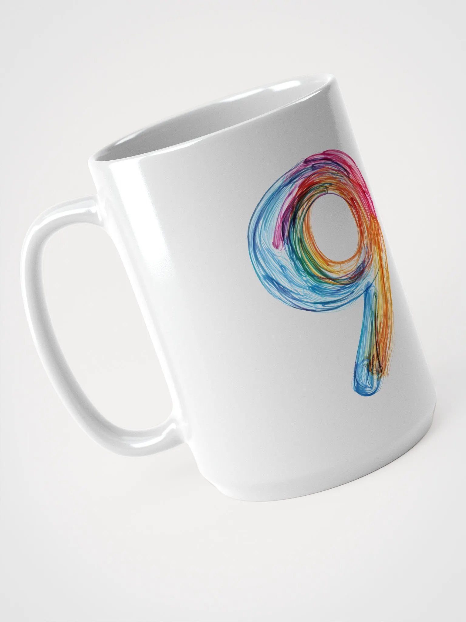 Vibrant Number 9 White Glossy Mug product image (3)
