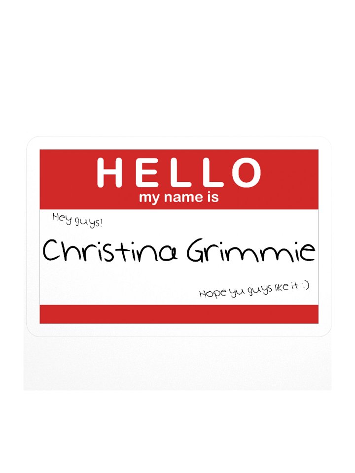 Hello My Name Is Christina Grimmie Sticker product image (1)