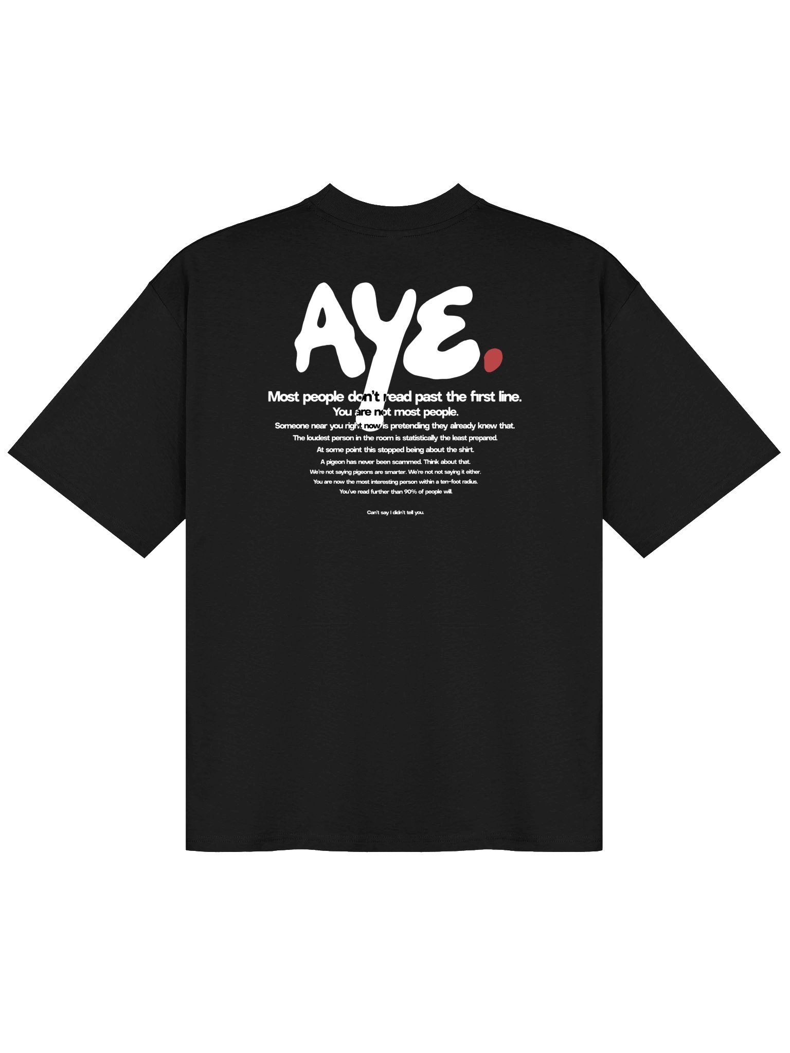 The "Aye Avatar" Oversized Tee (in the Dark) product image (3)